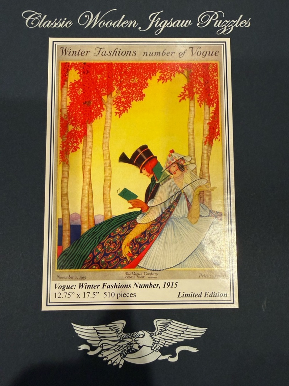 Vogue Winter Fashions Number 1915 Women’s Puzzle Art Print